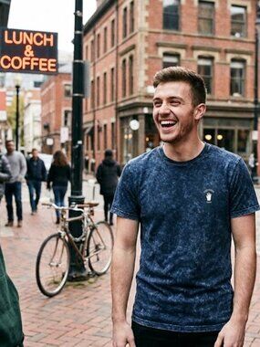 Urban Outfitters Mens Supremebeing Vintage Wash Bear Logo Tee Small